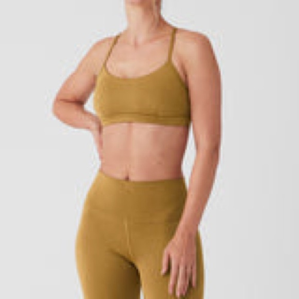 Alo Sports Bra - Golden Olive Branch